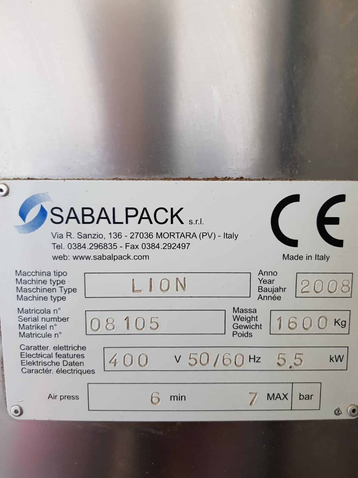SABALPACK LION  2008